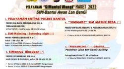 Pengumuman! Berikut Ini layanan SIM Bantul Keliling Bantul Maret 2022